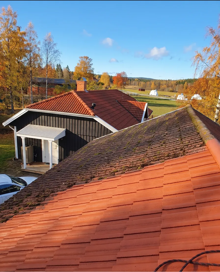 Tak efter tvätt och impregnering – vattenavvisande yta