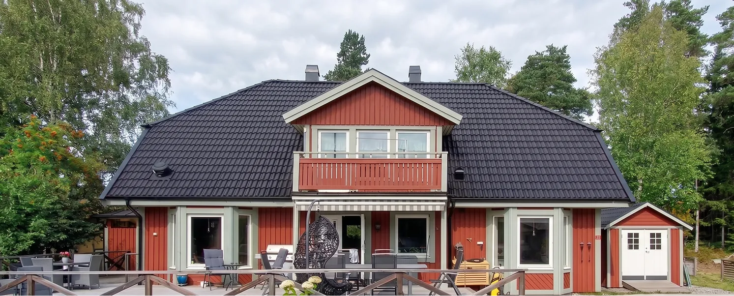Villa på Värmdö – betongtak – efter