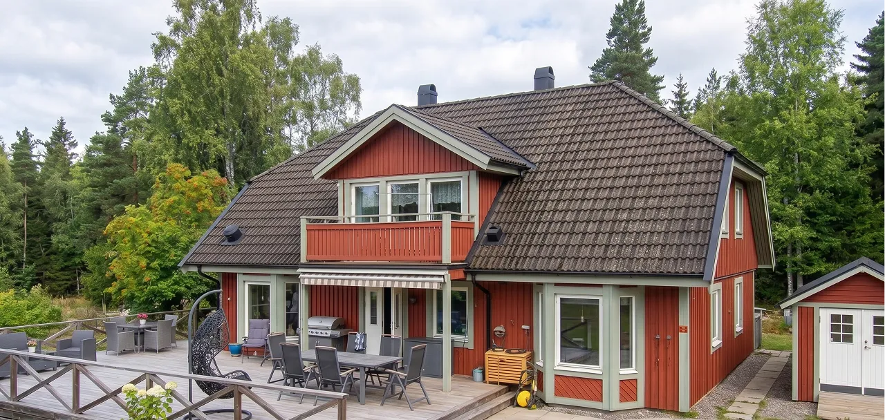Villa på Värmdö – betongtak – före