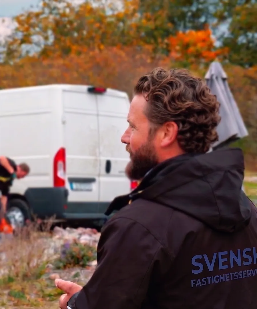 Svensk Fastighetsservice team på plats