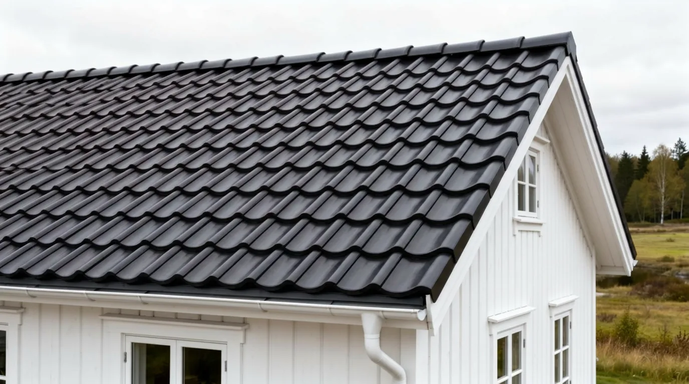 Villa med antracit tak