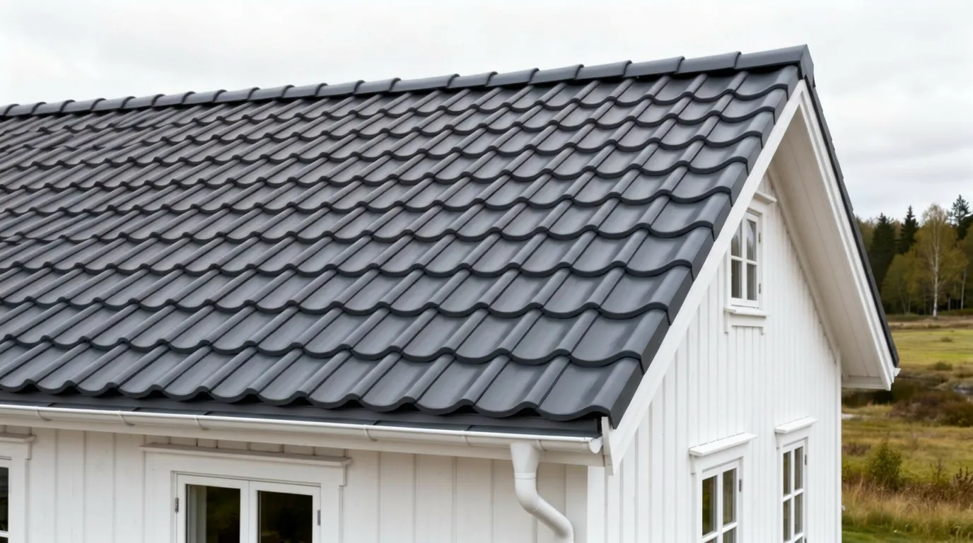Villa med skiffergrå tak